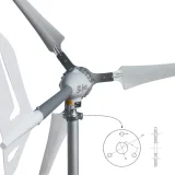 İSTA-BREEZE i-700 Rüzgar Türbini Seti 12V/24V/48V + Hibrit Şarj Kontrol Cihazı – görsel 3
