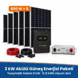 3 kW Güneş Paneli Paketi (Akülü) – Tunçmatik Solarix 6-ME 6 kW, Lityum veya Jel Akü – görsel 1