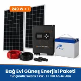 Bağ Evi Güneş Paneli Paketi (12 V Akülü) – Tunçmatik Solarix 1 kW, Lityum veya Jel Akü – görsel 1