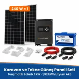 Karavan ve Tekne Güneş Paneli Seti (12 V) – Tunçmatik Solarix 1 kW, Lityum veya Jel Akü – görsel 8
