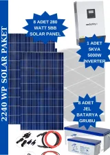 Güneş Enerjisi Orta Ölçekli Ev İçin Hazır Paket 2,25 kWp – görsel 1