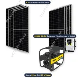 Hegel 2200W AC-DC Solar Salyangoz Yüzey Pompalı Sulama Paketi - 8 Panelli - 25 Metre - 75 m³/saat – görsel 1