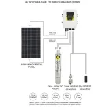 Hegel 24V 210W DC Solar Dalgıç Pompalı Sulama Paketi - 1 Panelli - 70 Metre - 1,8 m³/saat – görsel 2