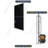 Pantec 24V 210W DC Solar Dalgıç Pompalı Sulama Paketi - 1 Panelli - 80 Metre - 1,8 m³/saat – görsel 1