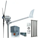 İSTA-BREEZE Windsafe 2000W Rüzgar Türbini Seti 24V/48V + Wind Pro Şarj Kontrol Cihazı + Direk Seti – görsel 1