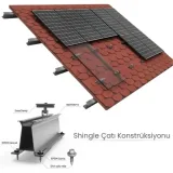 Shingle Çatı Konstrüksiyonu (Alüminyum, 30 cm Profil) – görsel 2