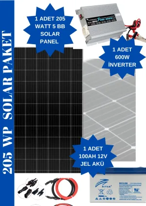 0.20 kwh Güneş Enerjisi Paketi ( lamba , televizyon , telefon şarjı ) Yayla , bağ evi, çadır, arıcılar için