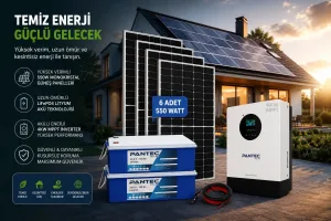 0.17 kwh Güneş Enerjisi Paketi ( lamba , televizyon , telefon şarjı )
