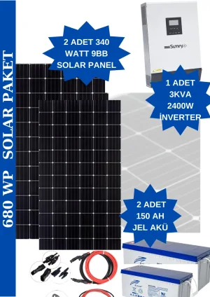 Güneş Enerjisi Hazır Paket 0,68 kWp