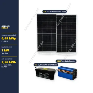 Karavan Güneş Enerjisi Paketi — 0,49 kWp