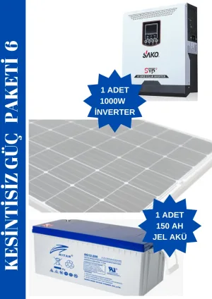 Kesintisiz Güç Kaynağı Paketi 1000 w Çıkış - 1,8 Kva Yedekleme