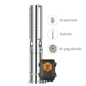 Pantec 96V 1300W DC Solar Dalgıç Pompa - 140 Metre - 4 m³/saat