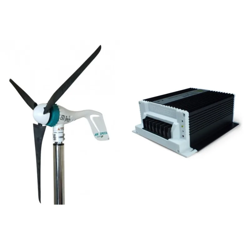 İSTA-BREEZE Air Speed 500W Rüzgar Türbini Seti 12V/24V + Hibrit Şarj Kontrol Cihazı