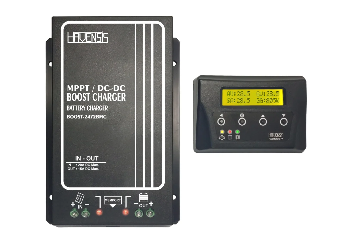 Havensis BOOST MPPT-2472 12/24V → 36–72V MPPT Solar Şarj Kontrol Cihazı (Elektrikli Bisiklet)