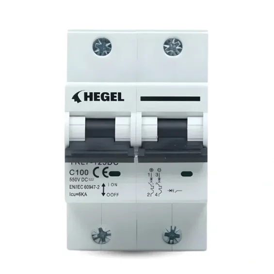 Hegel DC 100A 550V Devre Kesici (2P, B Sınıfı)