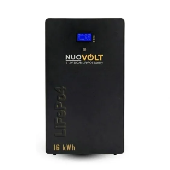 NuoVolt 51,2V 300Ah LiFePO4 Lityum Akü + Bluetooth