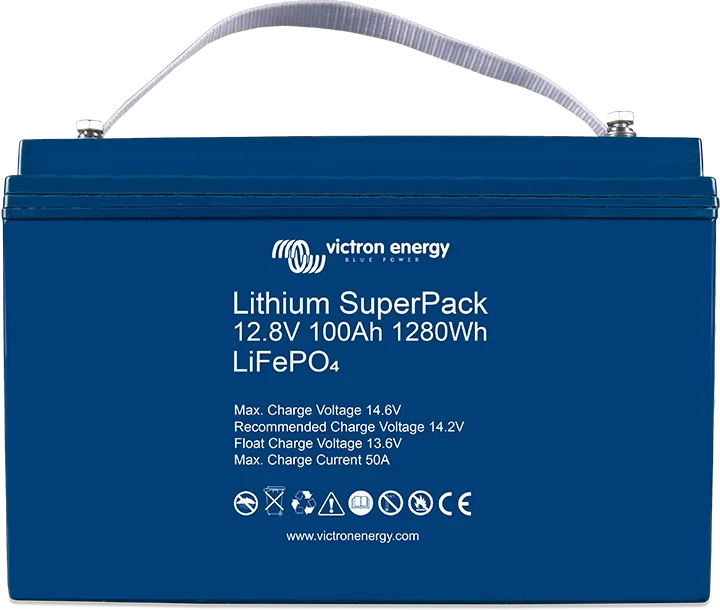 Victron 12,8V 100AH Lithium Akü Battery BMS Dahil, BAT512110710